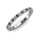 3 - Lara 2.70 mm Black and White Diamond Eternity Band 