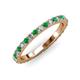 3 - Lara 2.70 mm Emerald and Diamond Eternity Band 