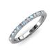 3 - Lara 2.70 mm Aquamarine and Diamond Eternity Band 