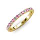 3 - Lara 2.70 mm Pink Sapphire and Diamond Eternity Band 