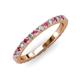 3 - Lara 2.70 mm Pink Tourmaline and Diamond Eternity Band 