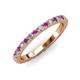3 - Lara 2.70 mm Amethyst and Diamond Eternity Band 