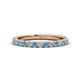 1 - Lara 2.70 mm Blue Topaz and Diamond Eternity Band 