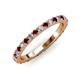 3 - Lara 2.70 mm Red Garnet and Diamond Eternity Band 
