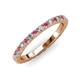 3 - Lara 2.70 mm Rhodolite Garnet and Diamond Eternity Band 