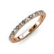 3 - Lara 2.70 mm Diamond and Lab Created Alexandrite Eternity Band 