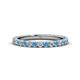 1 - Lara 2.70 mm Blue Topaz and Diamond Eternity Band 