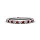 1 - Lara 2.70 mm Red Garnet and Diamond Eternity Band 