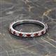 2 - Lara 2.70 mm Red Garnet and Diamond Eternity Band 