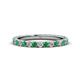 1 - Lara 2.70 mm Emerald and Diamond Eternity Band 