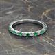 2 - Lara 2.70 mm Emerald and Diamond Eternity Band 