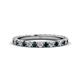 1 - Lara 2.70 mm Blue and White Diamond Eternity Band 