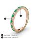 4 - Lara 2.70 mm Emerald and Diamond Eternity Band 