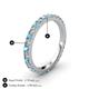 4 - Lara 2.70 mm Blue Topaz and Diamond Eternity Band 