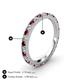 4 - Lara 2.70 mm Red Garnet and Diamond Eternity Band 