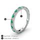 4 - Lara 2.70 mm Emerald and Diamond Eternity Band 