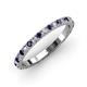 3 - Lara 2.40 mm Blue Sapphire and Lab Grown Diamond Eternity Band 