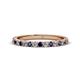1 - Lara 2.40 mm Blue Sapphire and Lab Grown Diamond Eternity Band 