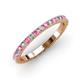 3 - Lara 2.40 mm Pink Sapphire and Lab Grown Diamond Eternity Band 