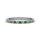 1 - Lara 2.40 mm Green Garnet and Lab Grown Diamond Eternity Band 