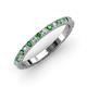 3 - Lara 2.40 mm Green Garnet and Lab Grown Diamond Eternity Band 