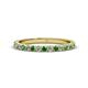 1 - Lara 2.40 mm Green Garnet and Lab Grown Diamond Eternity Band 