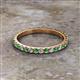 2 - Lara 2.40 mm Green Garnet and Lab Grown Diamond Eternity Band 