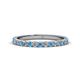 1 - Lara 2.40 mm Blue Topaz and Lab Grown Diamond Eternity Band 