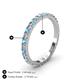 4 - Lara 2.40 mm Blue Topaz and Lab Grown Diamond Eternity Band 