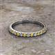 2 - Lara 2.40 mm Citrine and Lab Grown Diamond Eternity Band 