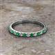 2 - Lara 2.40 mm Emerald and Lab Grown Diamond Eternity Band 