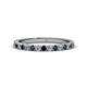 1 - Lara 2.40 mm Blue Diamond and Lab Grown Diamond Eternity Band 