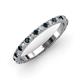 3 - Lara 2.40 mm Blue Diamond and Lab Grown Diamond Eternity Band 