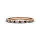 1 - Lara 2.40 mm Smoky Quartz and Lab Grown Diamond Eternity Band 