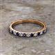 2 - Lara 2.40 mm Blue Sapphire and Lab Grown Diamond Eternity Band 