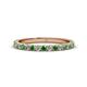 1 - Lara 2.40 mm Green Garnet and Lab Grown Diamond Eternity Band 