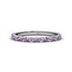 1 - Lara 2.40 mm Amethyst and Lab Grown Diamond Eternity Band 