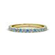 1 - Lara 2.40 mm Blue Topaz and Lab Grown Diamond Eternity Band 