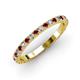 3 - Lara 2.40 mm Red Garnet and Lab Grown Diamond Eternity Band 