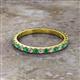 2 - Lara 2.40 mm Emerald and Lab Grown Diamond Eternity Band 