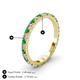 4 - Lara 2.40 mm Emerald and Lab Grown Diamond Eternity Band 