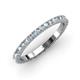 3 - Lara 2.40 mm Aquamarine and Lab Grown Diamond Eternity Band 