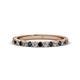 1 - Lara 2.40 mm Blue Diamond and Lab Grown Diamond Eternity Band 