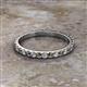 2 - Lara 2.40 mm Smoky Quartz and Lab Grown Diamond Eternity Band 