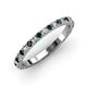 3 - Lara 2.40 mm London Blue Topaz and Lab Grown Diamond Eternity Band 