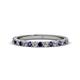 1 - Lara 2.40 mm Blue Sapphire and Lab Grown Diamond Eternity Band 