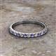 2 - Lara 2.40 mm Iolite and Lab Grown Diamond Eternity Band 