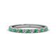 1 - Lara 2.40 mm Emerald and Lab Grown Diamond Eternity Band 