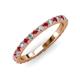 3 - Lara 2.70 mm Ruby and Lab Grown Diamond Eternity Band 