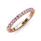 3 - Lara 2.70 mm Pink Sapphire and Lab Grown Diamond Eternity Band 